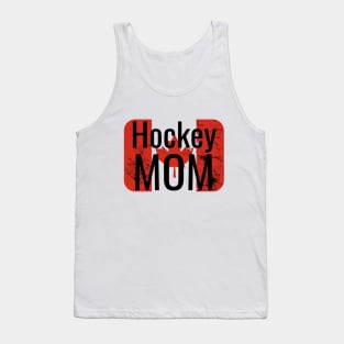 Hockey Mom with distressed Canadian Flag Tank Top